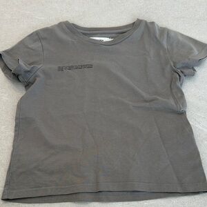 Pangaia Charcoal Kids Short Sleeve Tee